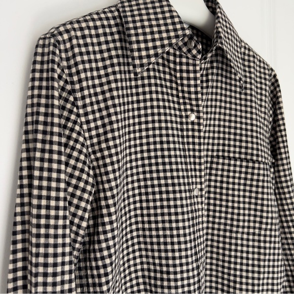HELMUT LANG
Plaid Print Long Sleeve  snap button down shirt size S - Picture 3 of 11